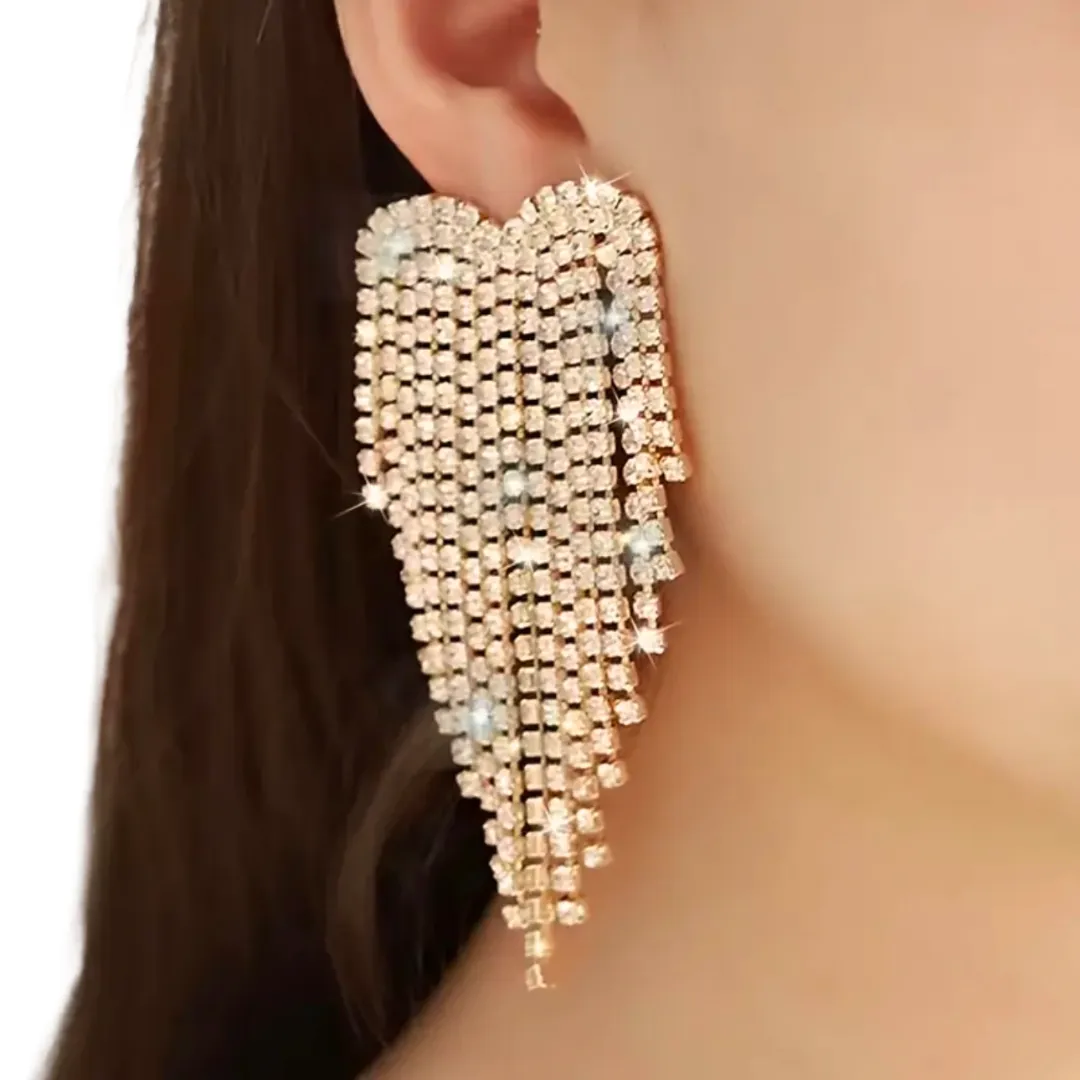 Heart Tassel Earrings
