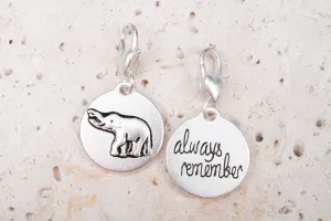 Heartfelt Emotions Silver 1-Tone Medallion - Elephant