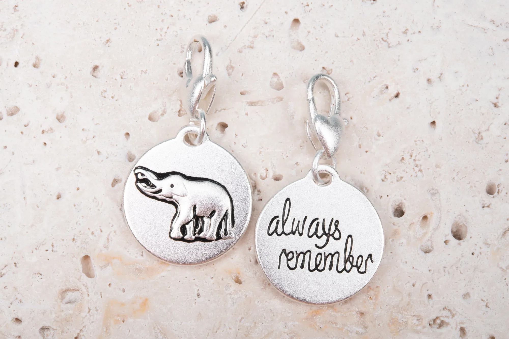 Heartfelt Emotions Silver 1-Tone Medallion - Elephant