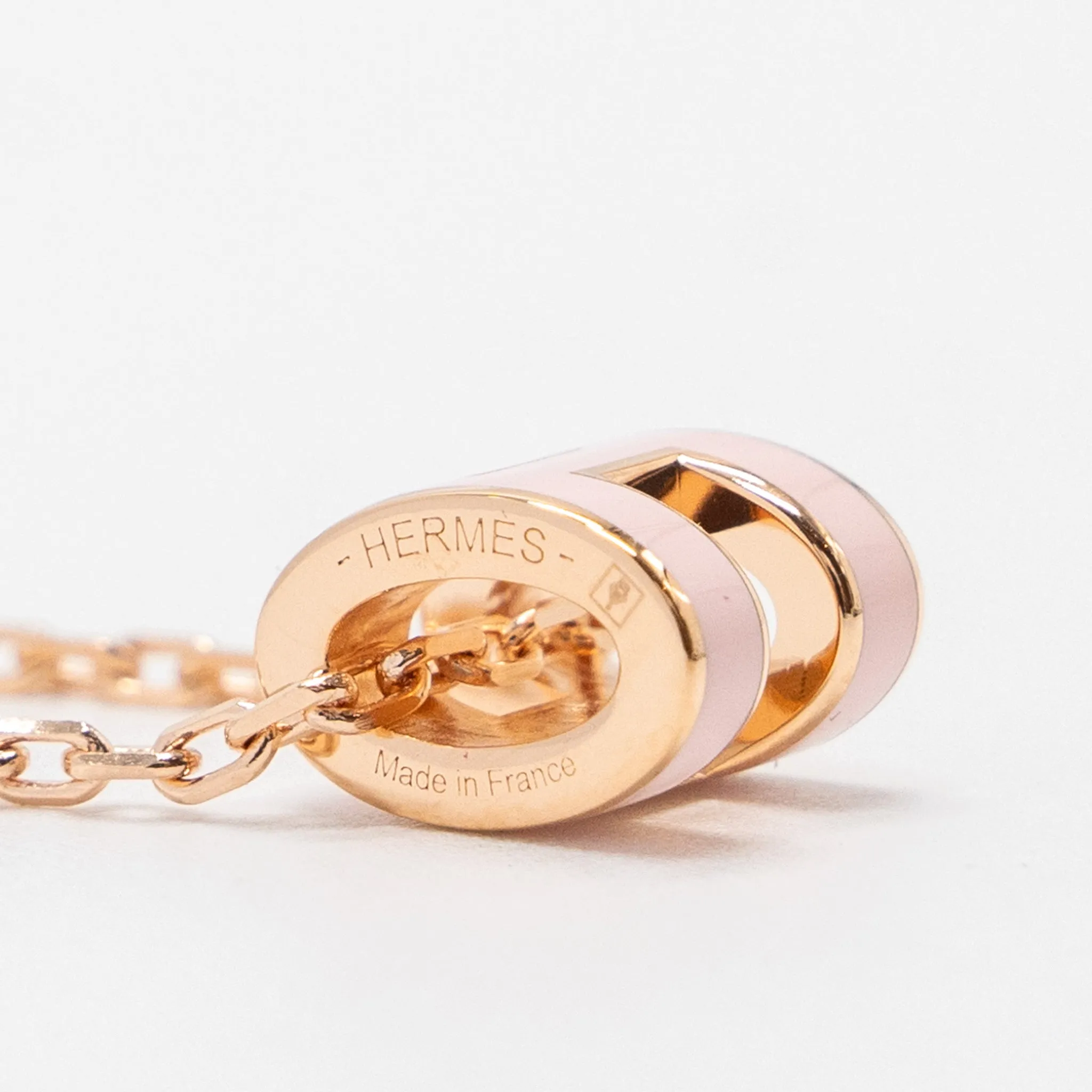 Hermes mini pop H pendant rose Dragee RGHW