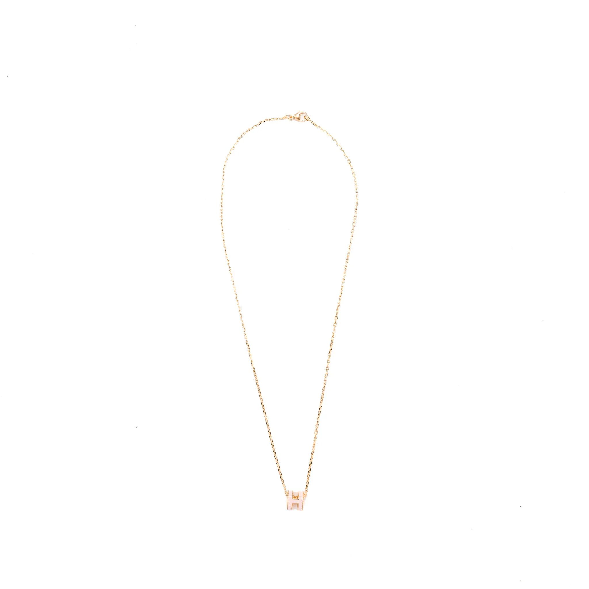 Hermes mini pop H pendant rose Dragee RGHW