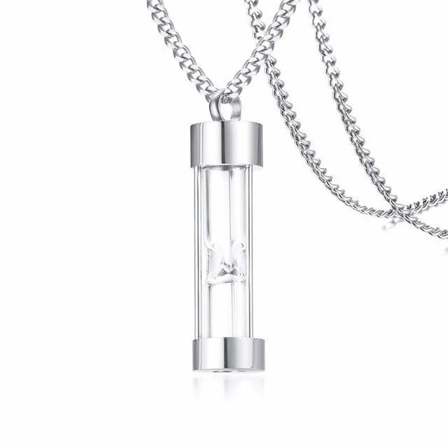 Hourglass Ashes Pendant Necklace