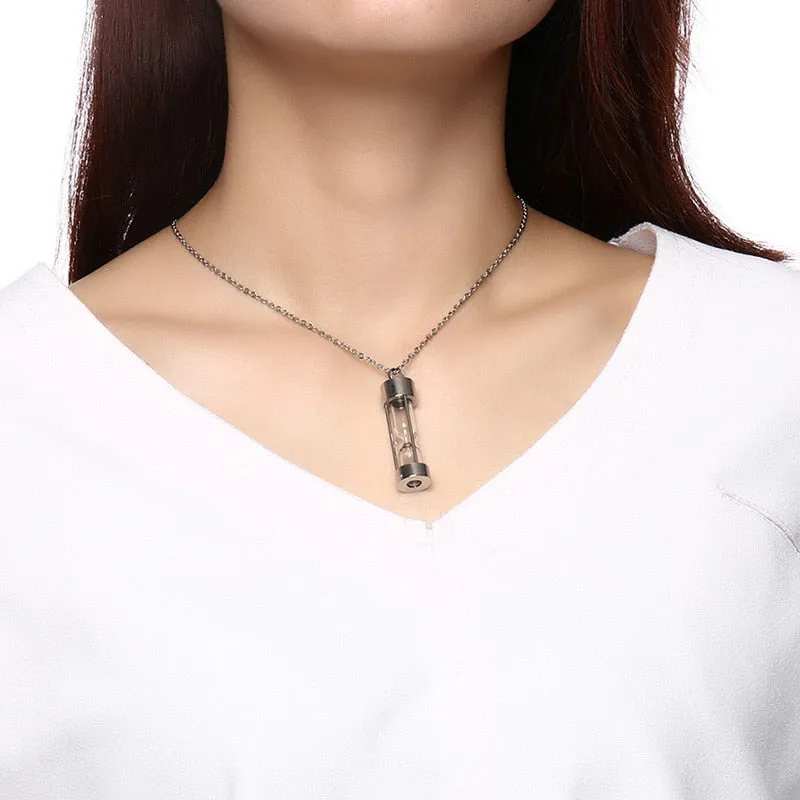 Hourglass Ashes Pendant Necklace