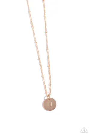 Initial Elegance - Rose Gold - U Necklace