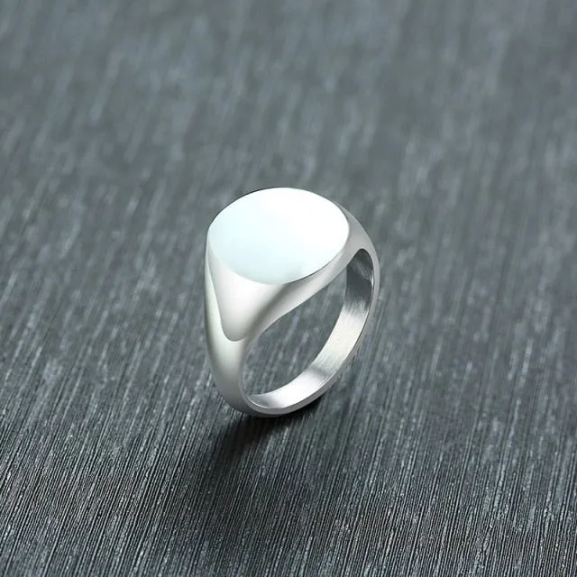 Initial Letter Stamp Name Ring Women Anniverssary Birthday Jewelry