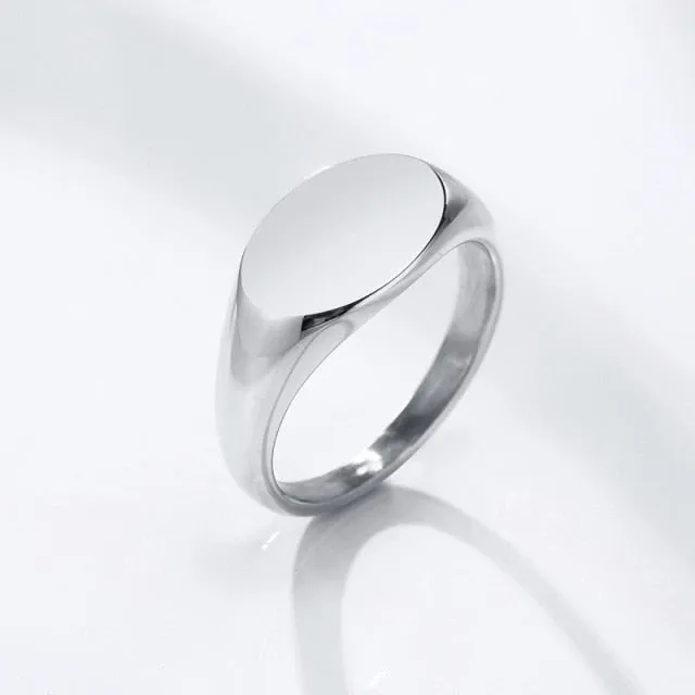 Initial Letter Stamp Name Ring Women Anniverssary Birthday Jewelry
