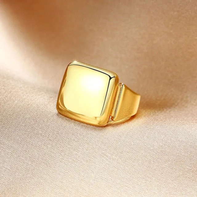 Initial Letter Stamp Name Ring Women Anniverssary Birthday Jewelry