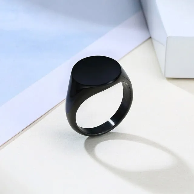 Initial Letter Stamp Name Ring Women Anniverssary Birthday Jewelry