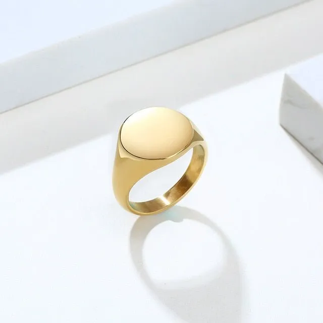 Initial Letter Stamp Name Ring Women Anniverssary Birthday Jewelry