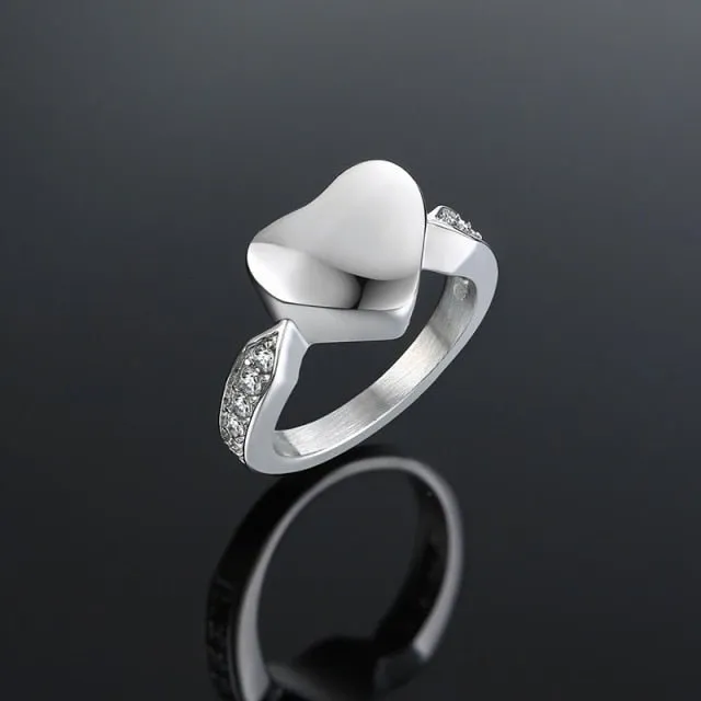 Initial Letter Stamp Name Ring Women Anniverssary Birthday Jewelry