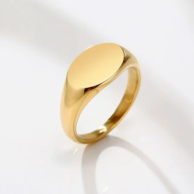 Initial Letter Stamp Name Ring Women Anniverssary Birthday Jewelry