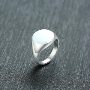 Initial Letter Stamp Name Ring Women Anniverssary Birthday Jewelry
