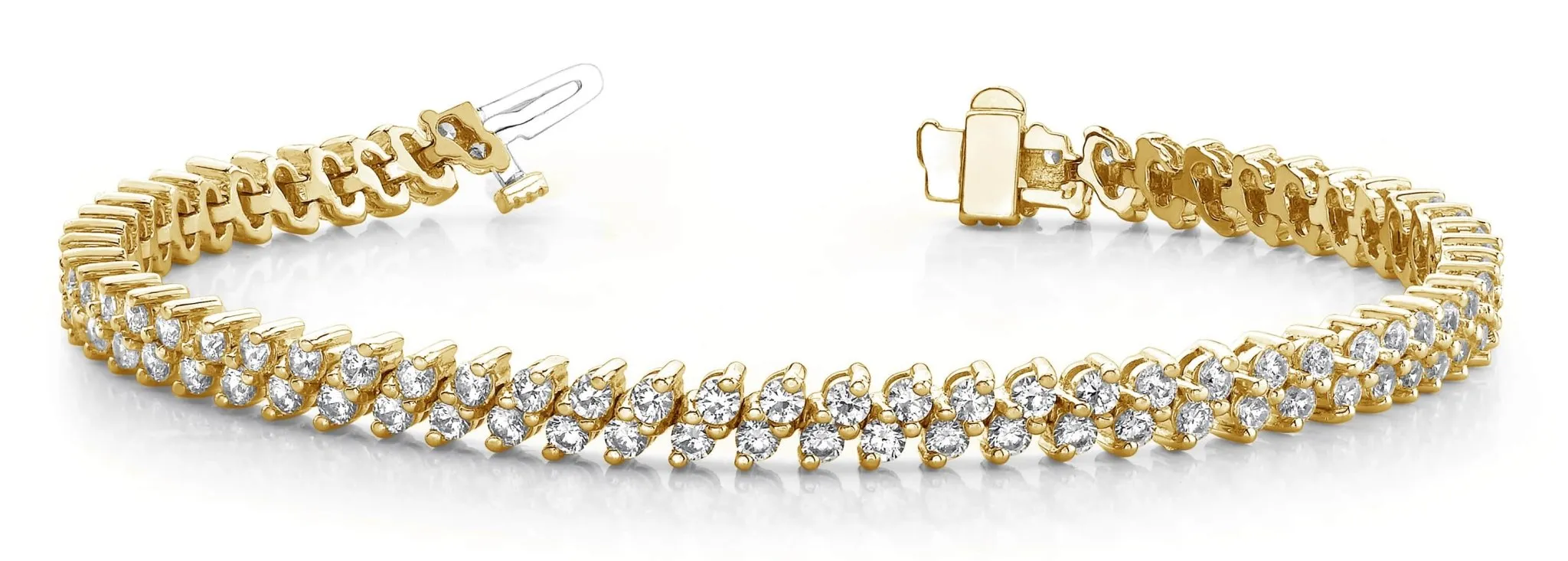 Italic Diamond Tennis Diamond Bracelet with 4.99 ct.(finished) 2.25mm