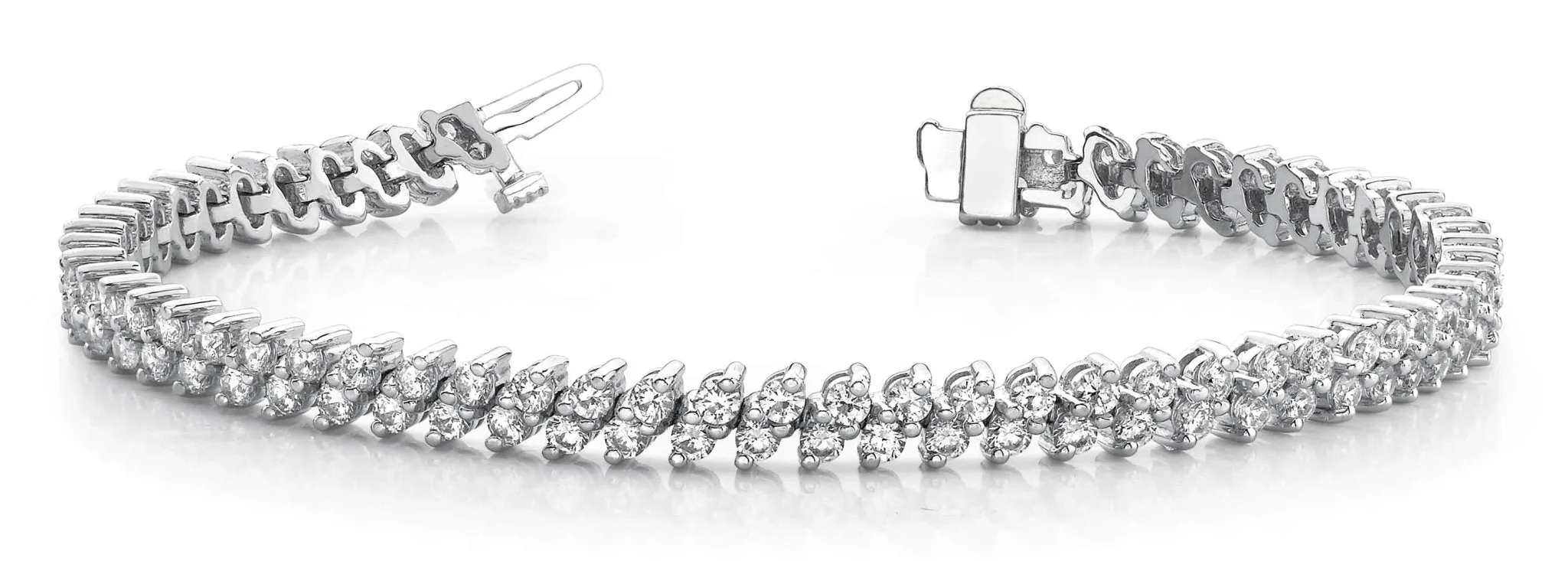 Italic Diamond Tennis Diamond Bracelet with 4.99 ct.(finished) 2.25mm