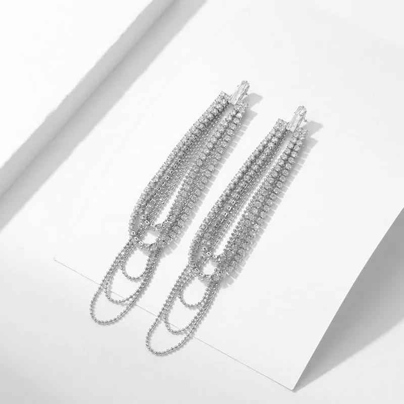 Jewelblings Fantastic Golden Beads Tiered Loop Tassel Earrings for Night Club Accessory