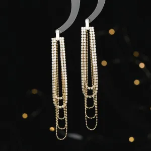 Jewelblings Fantastic Golden Beads Tiered Loop Tassel Earrings for Night Club Accessory