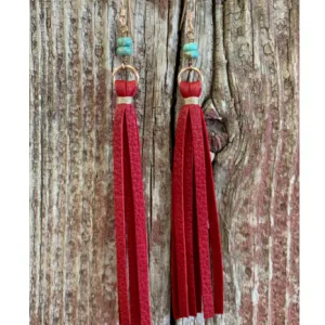 JForks Leather Tassel Earring