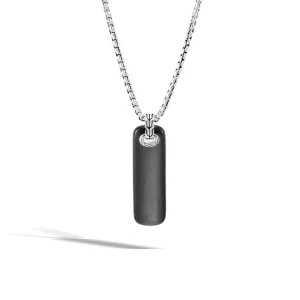 John Hardy Silver and Jade Chain Pendant Necklace