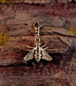 Julez Bryant Honey Bee Diamond Charm Pendant in 14K White Gold
