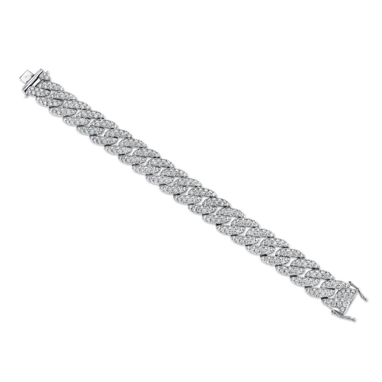 Kate 14K White Gold 8.33 ct Diamond Pavé Chain Link Bracelet