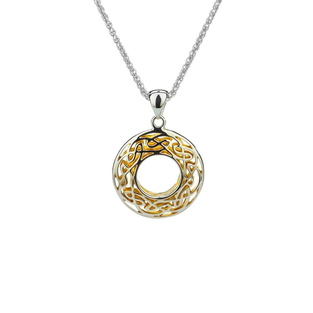 Keith Jack Small Window to the Soul Sterling Silver and 22K Yellow Gold Gilding Pendant