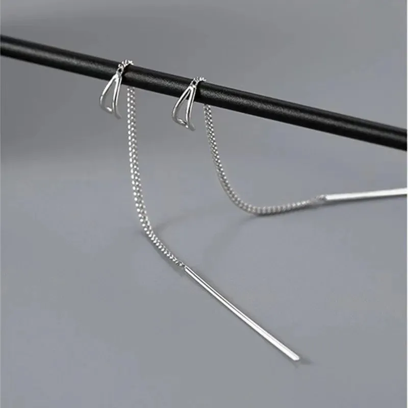 Korean Long Tassel Pearl Dangle Earrings for Women Luxury Full Rhinestone Gold Color Drop Earrings Wedding Party Jewelry Gift