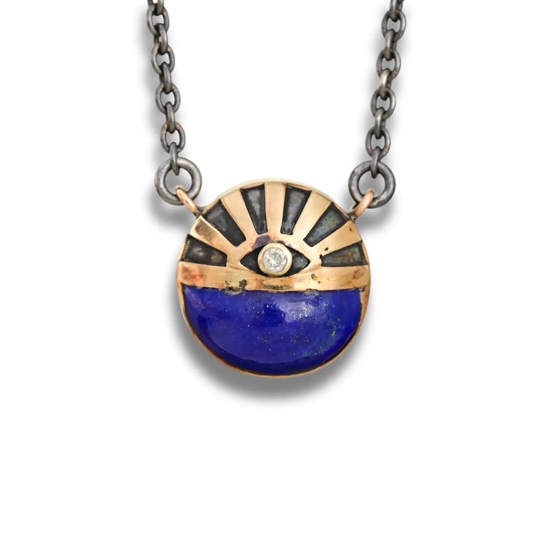 Lapis Shield Pendant Small