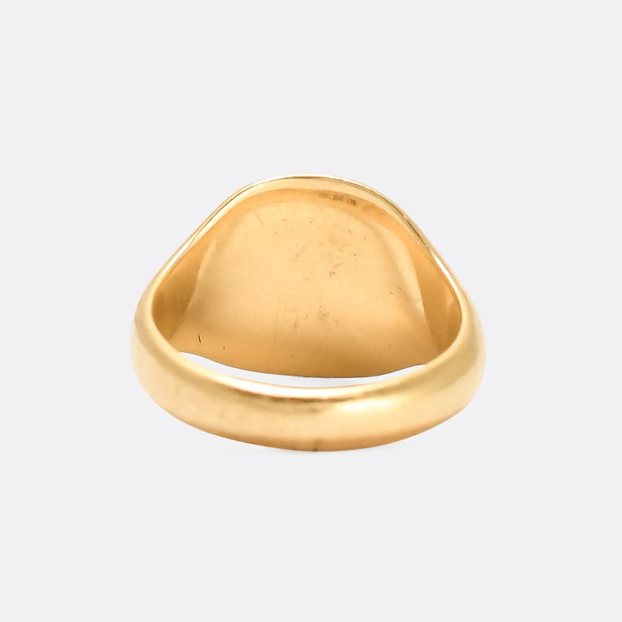 Late Victorian Falcon Intaglio Signet Ring "Virtue & Wisdom"