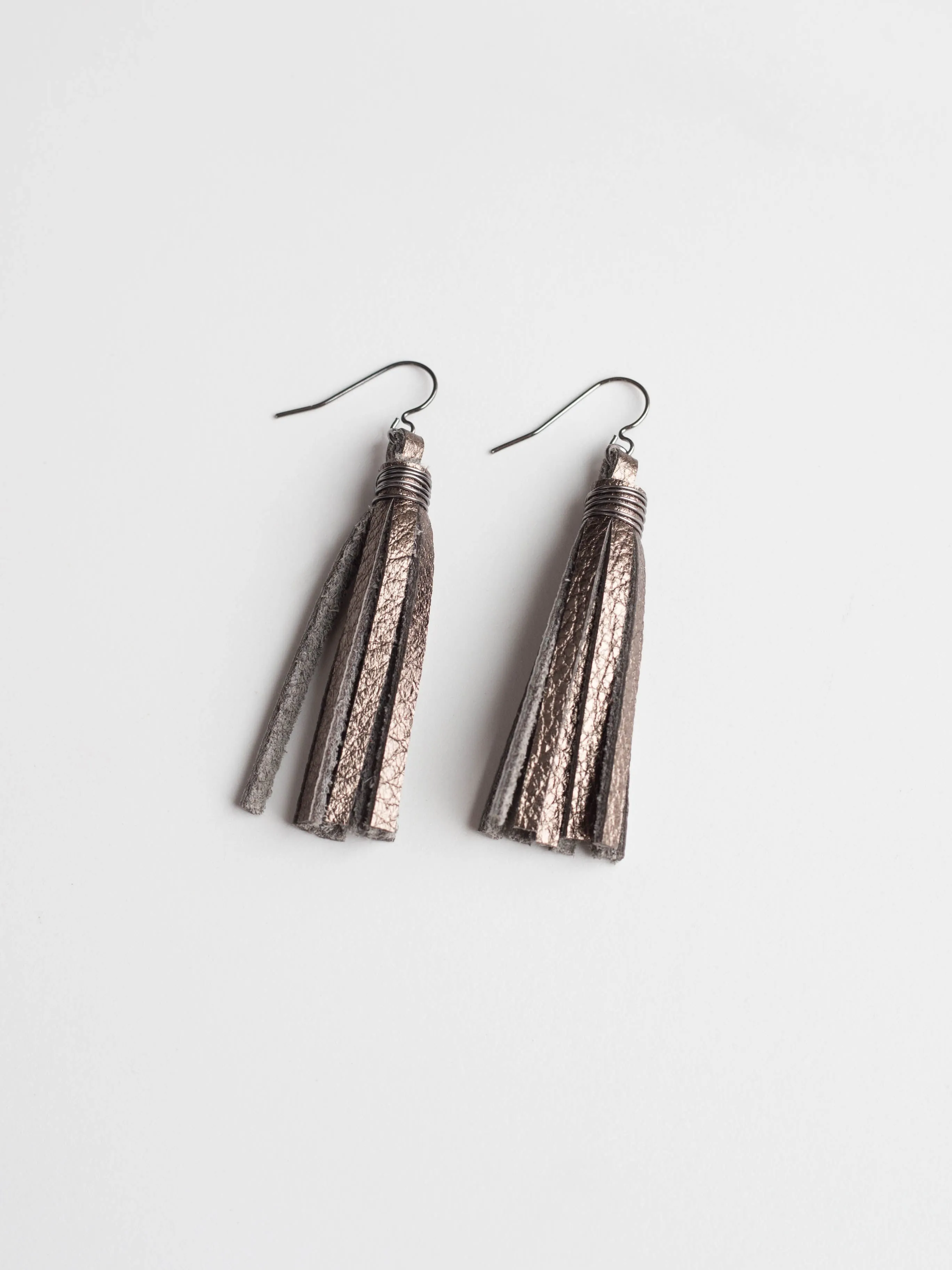 Leather Tassel Earrings
