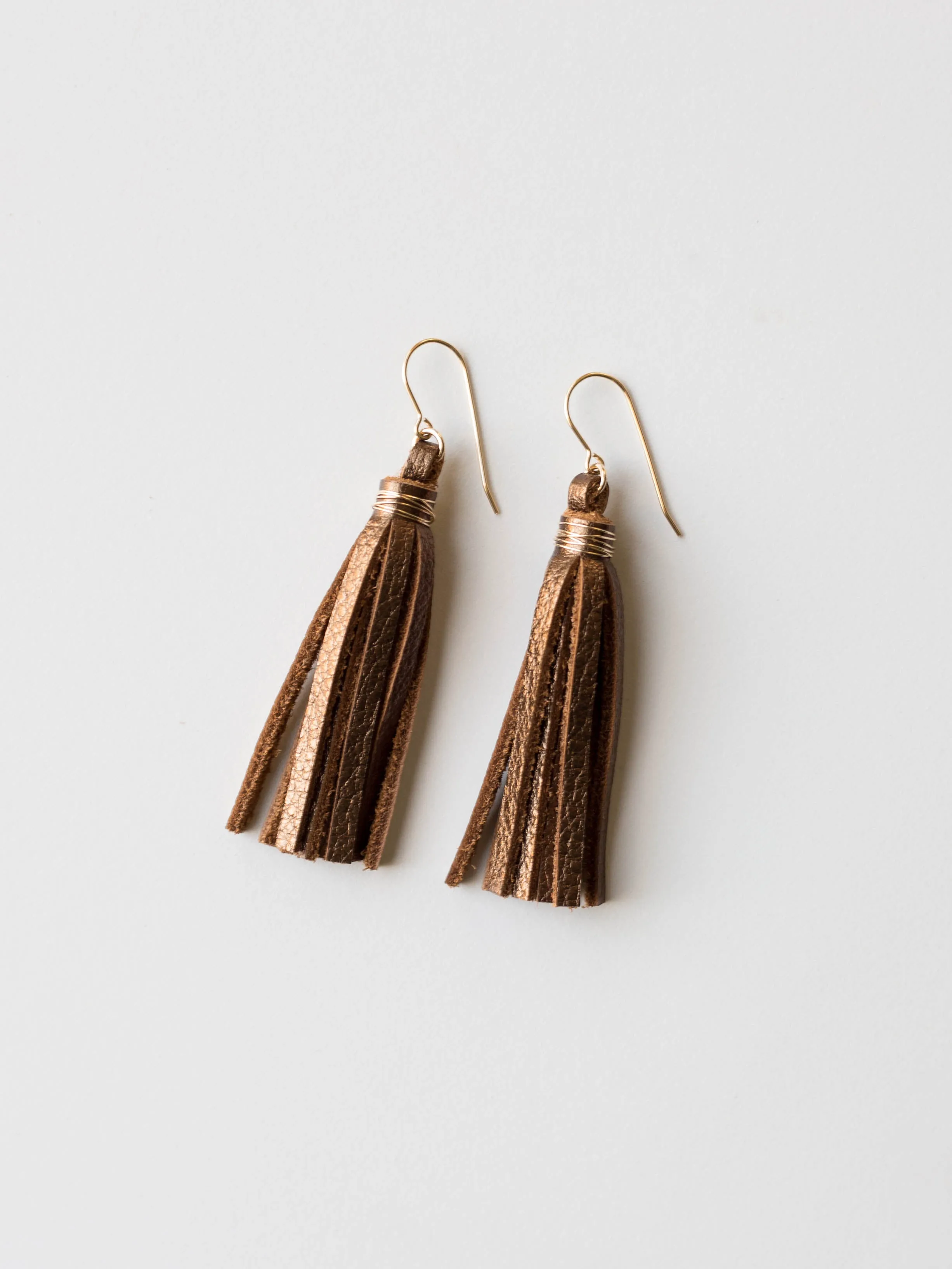 Leather Tassel Earrings