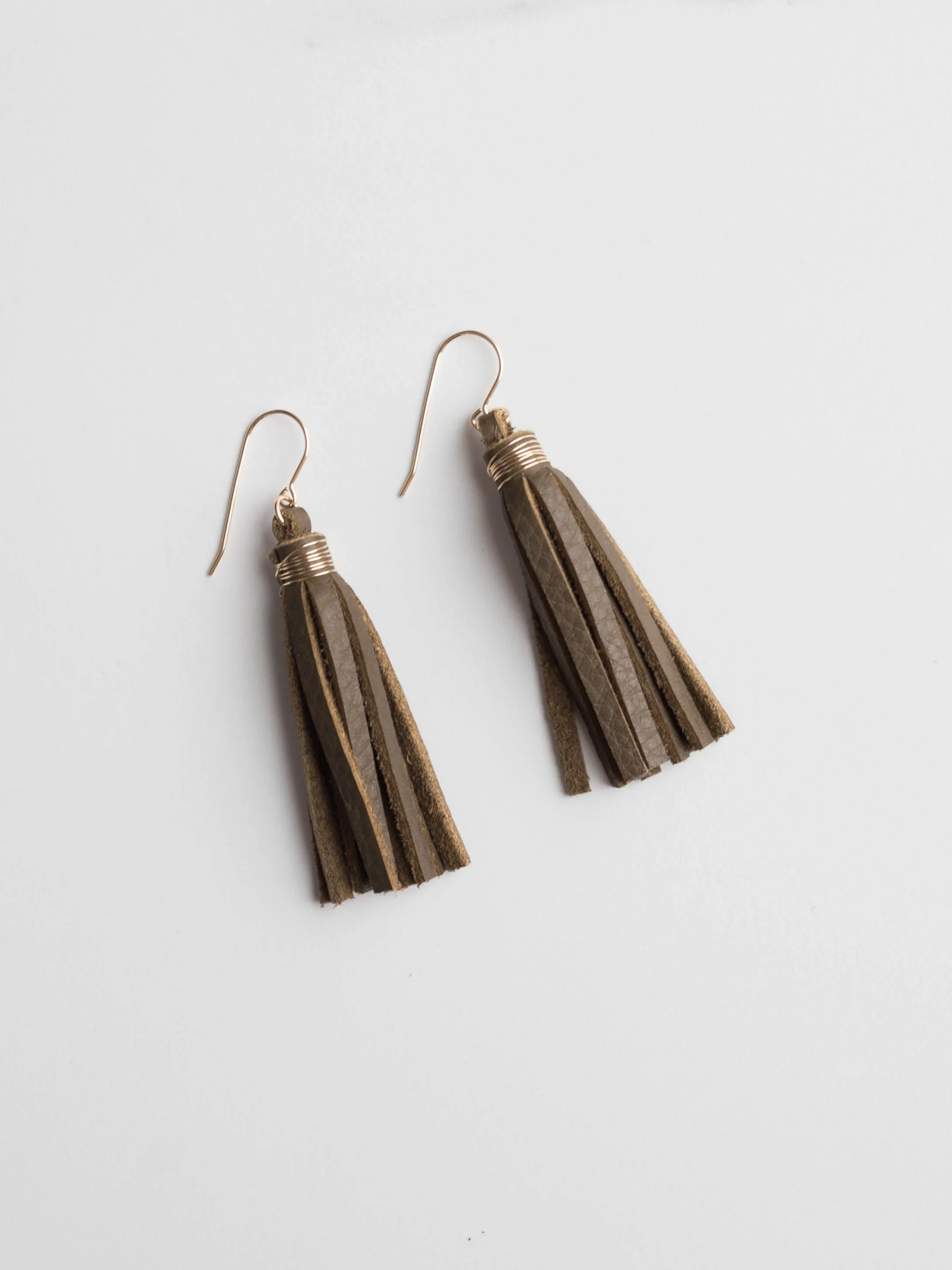 Leather Tassel Earrings