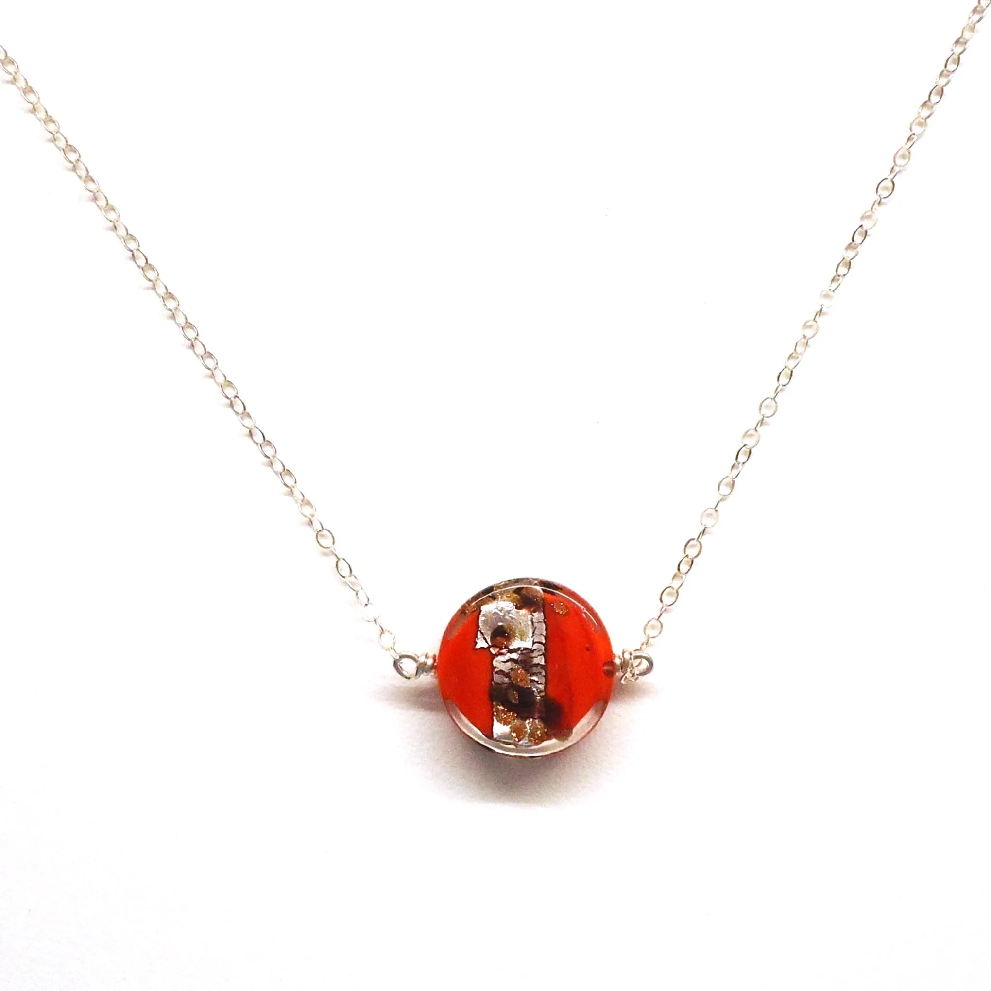 Leopard Print Murano Glass Necklace
