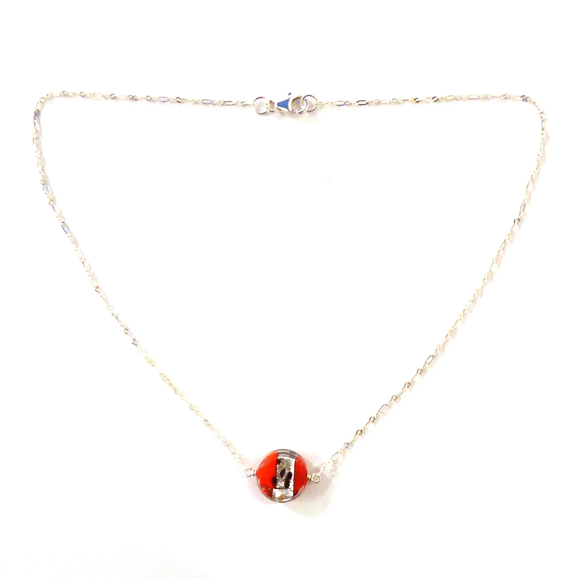 Leopard Print Murano Glass Necklace