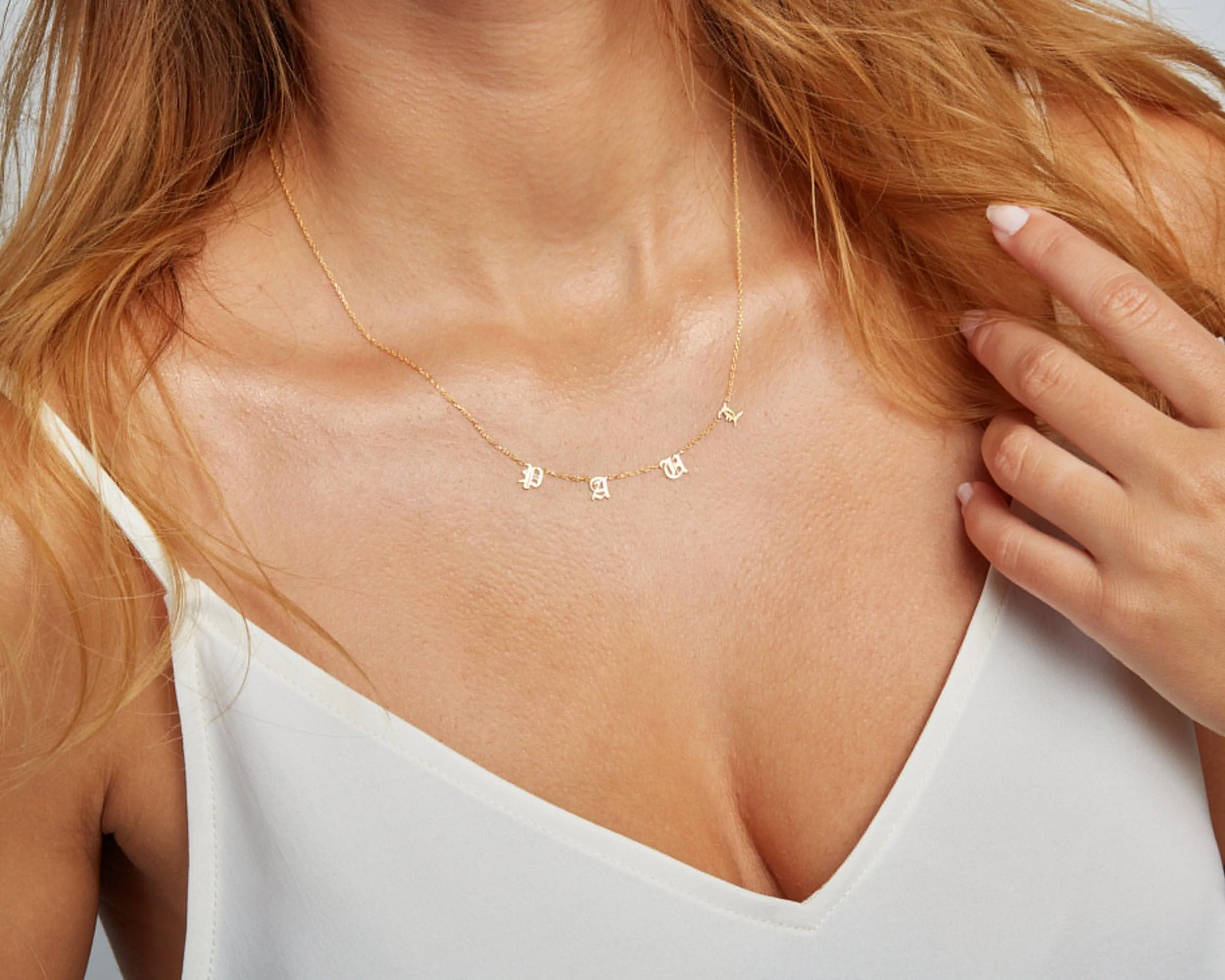 Letter Name Necklace - 18K Gold Vermeil