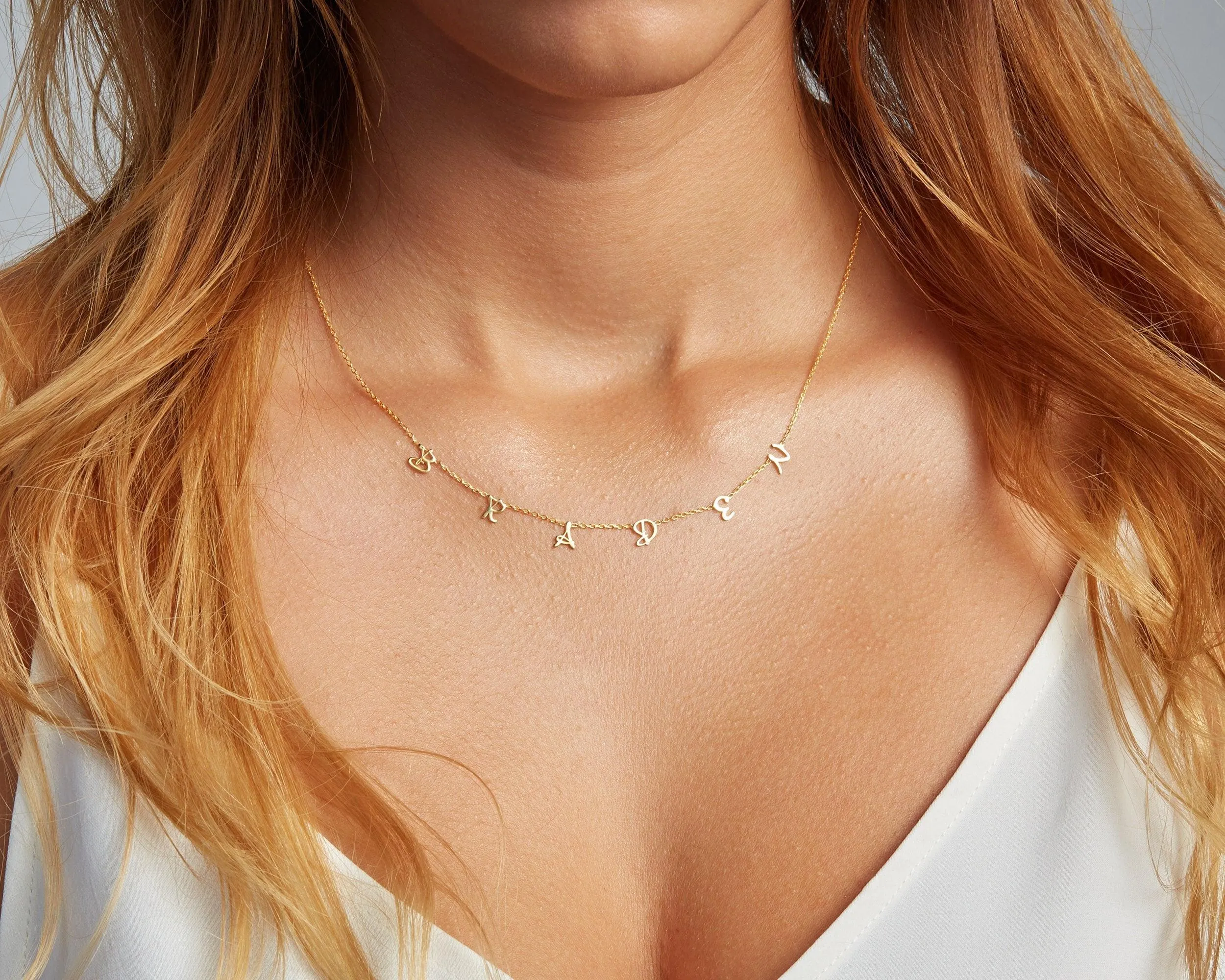 Letter Name Necklace - 18K Gold Vermeil
