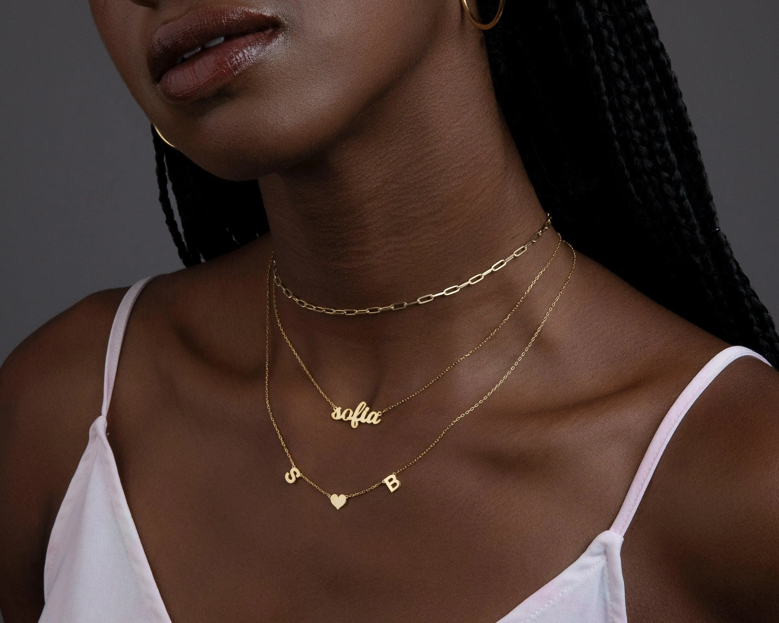 Letter Name Necklace - 18K Gold Vermeil