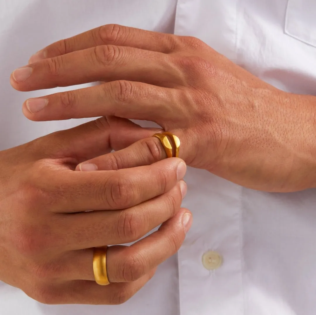 Liquid Metal Signet Ring Set