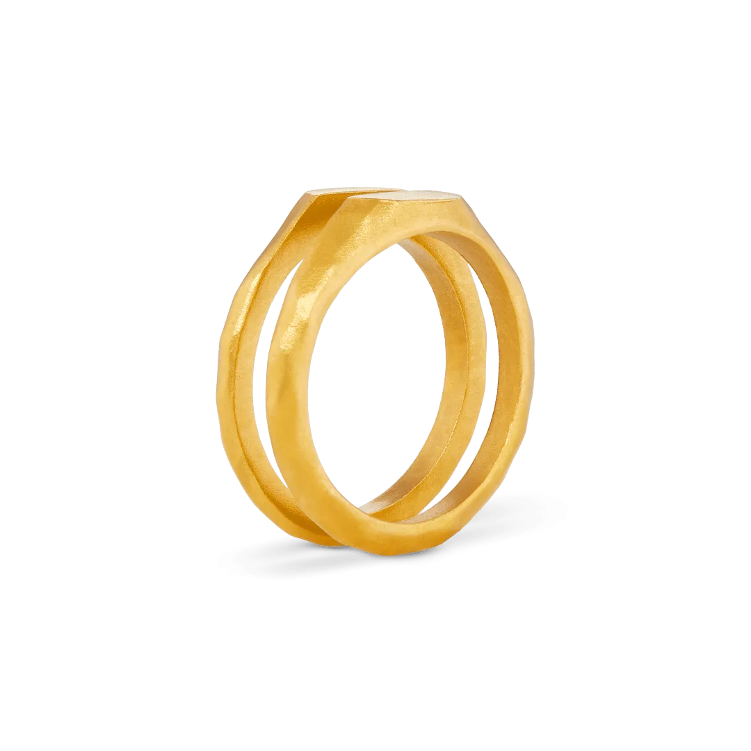 Liquid Metal Signet Ring Set