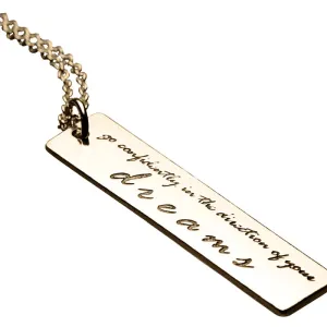Live The Life You've Imagined - Henry David Thoreau Necklace - Gold