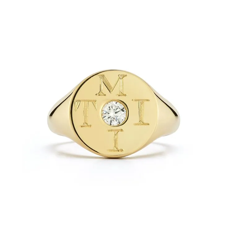 Love Notes Moi et Toi Diamond Signet Ring