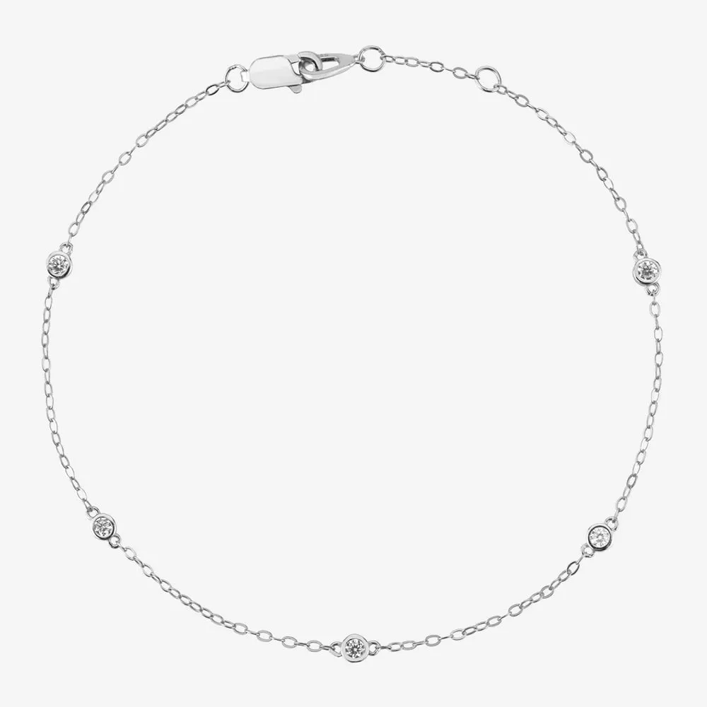 Luxury Gold CZ Charm Bracelet