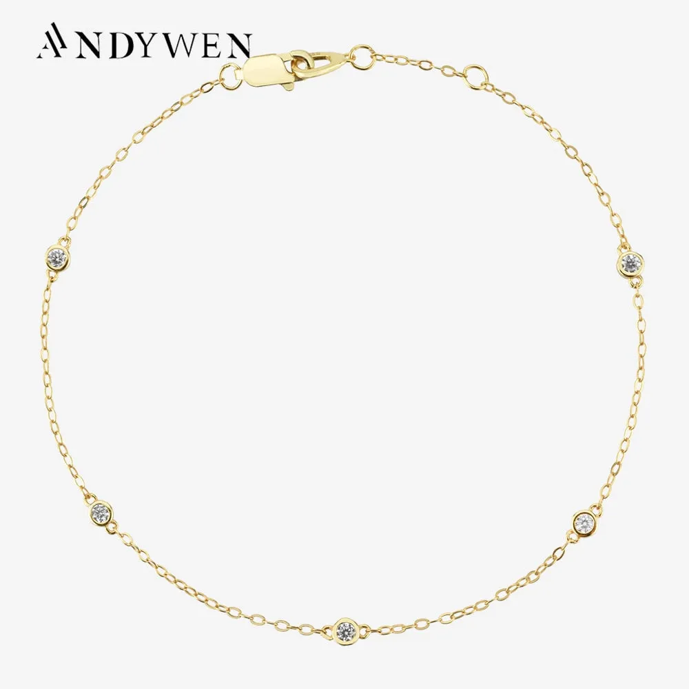 Luxury Gold CZ Charm Bracelet
