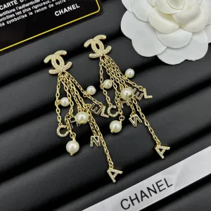 Luxury Monogram Tassel Earrings