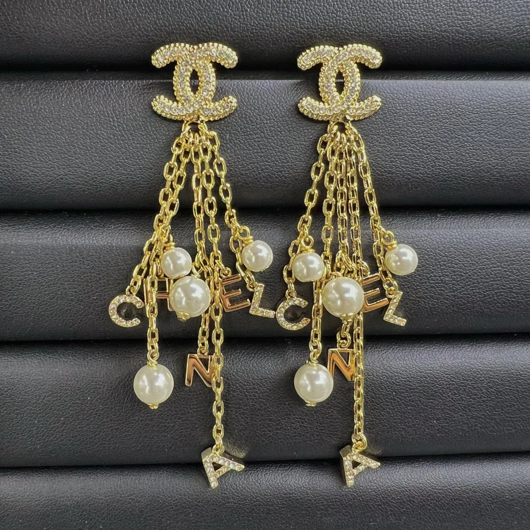 Luxury Monogram Tassel Earrings