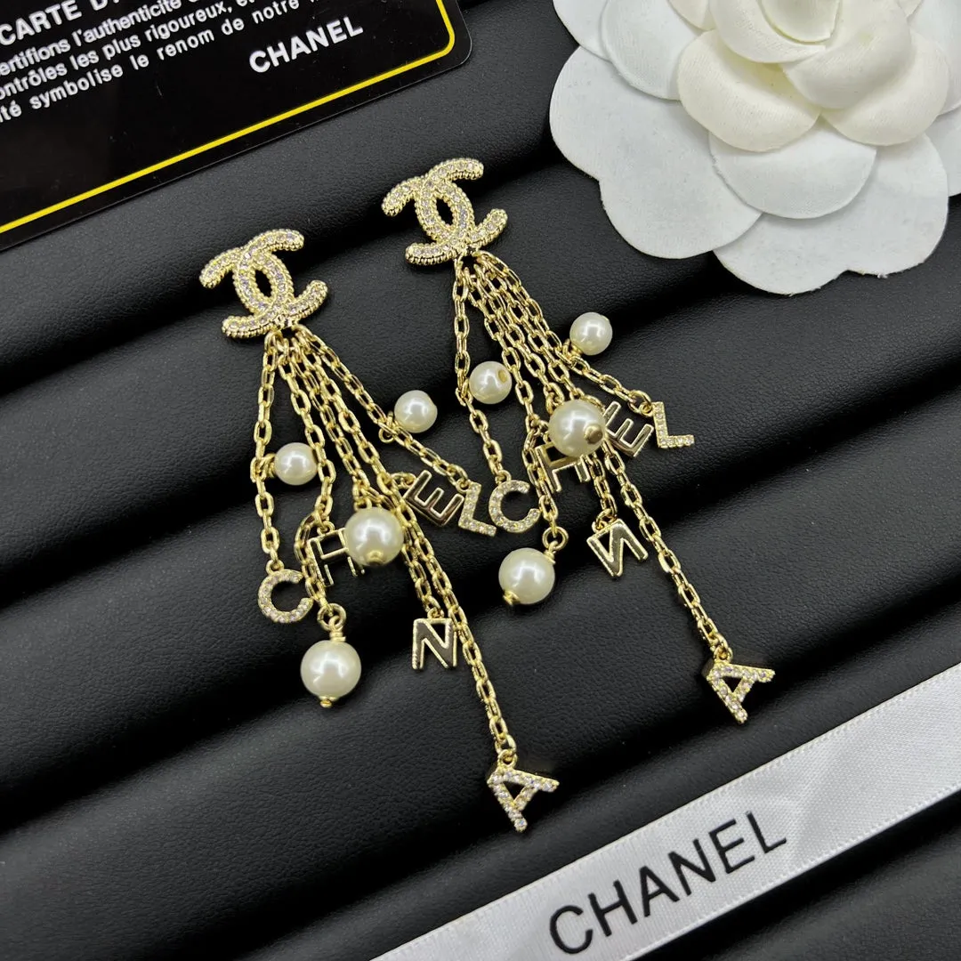 Luxury Monogram Tassel Earrings