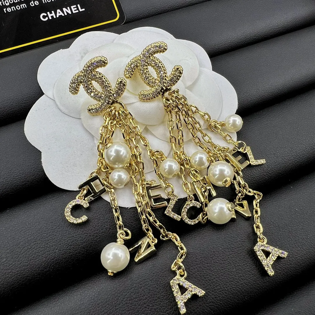 Luxury Monogram Tassel Earrings
