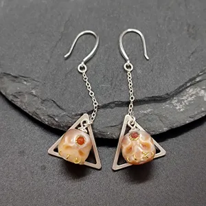Śmaśana Skull Triangle Drop Earrings