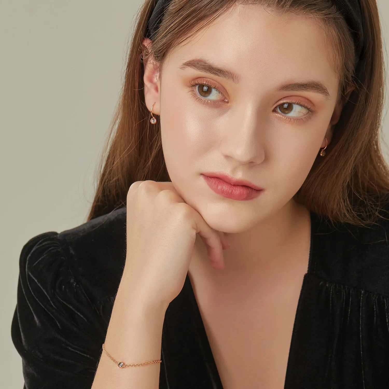 [March Birthstone] Debon D.D Gold Earring JDRERYS463L