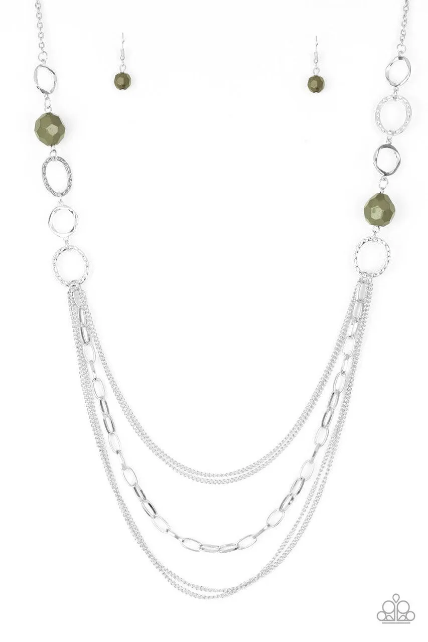 Margarita Masquerades Green Paparazzi Necklace