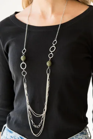 Margarita Masquerades Green Paparazzi Necklace